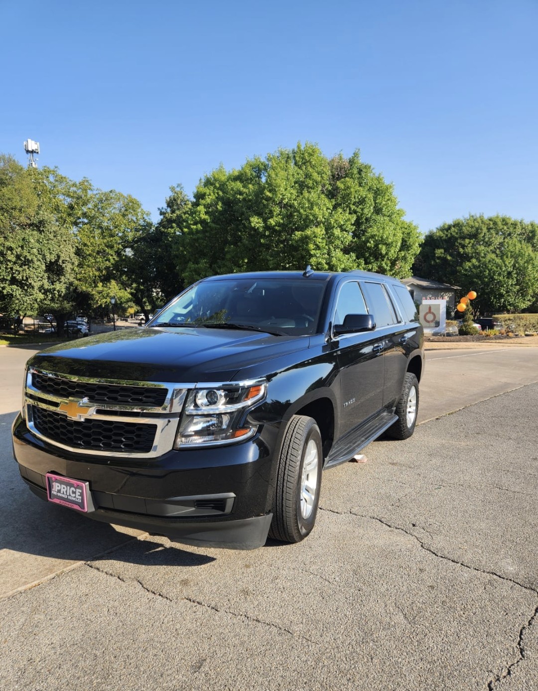 Black Chevrolet Tahoe supporting TrueDestination private transportation
