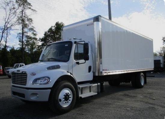 TrueDestination’s 24-foot Freightliner box truck for hauling and delivery in Mansfield, Texas